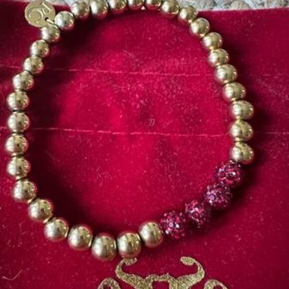 Beautiful Gold Bead Bracelet - Rustic Cuff - Picture 2 of 2